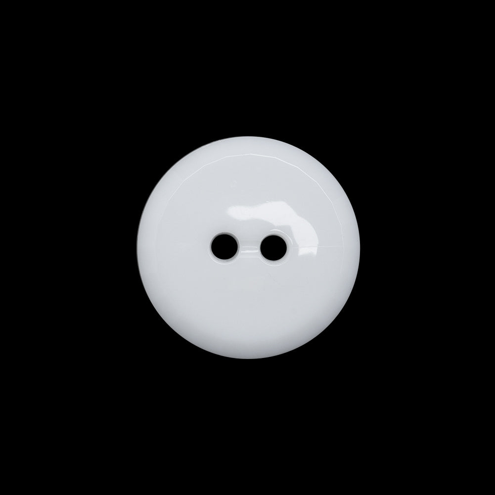 Flat Plastic 2-Hole Button - White Faceted Rim - 30L/19mm - Joann Fabrics