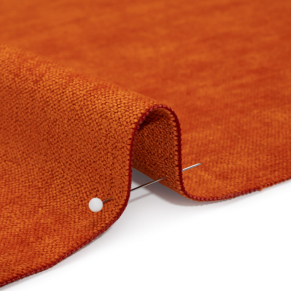 Upholstery Chenille with Latex Backing - Tangerine - Tonnet Collection - Joann Fabrics