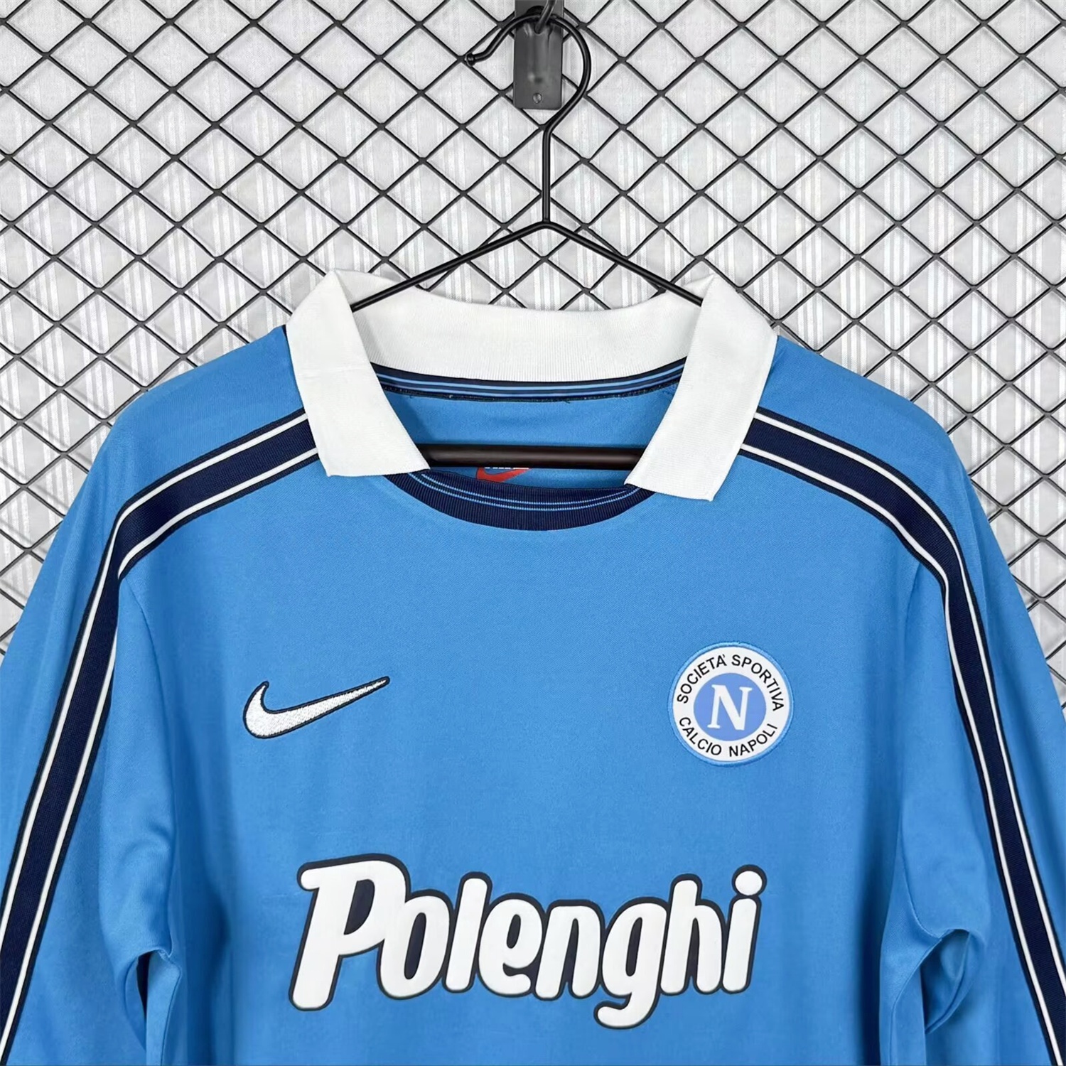 Retro Napoli 1998-99 Home Long Sleeves Blue Jersey - UnitedFutballJersey