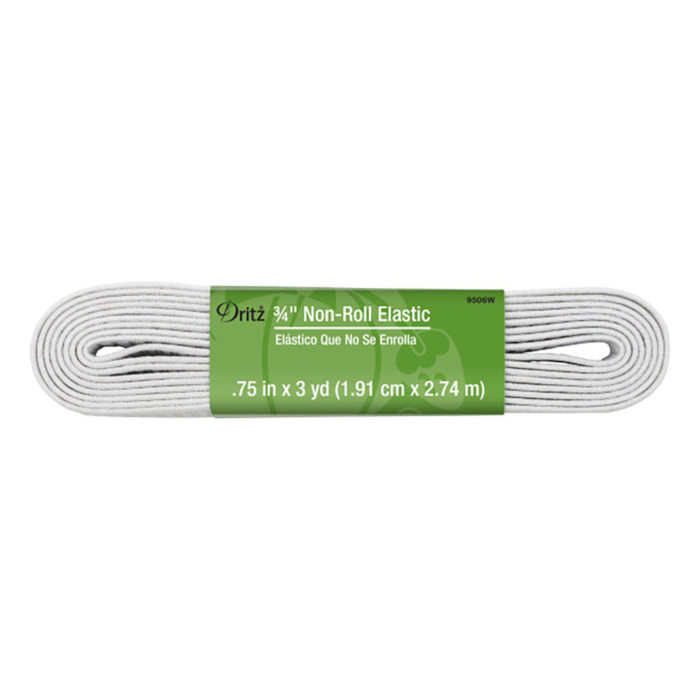 Dritz Non-Roll Elastic - White - 0.75