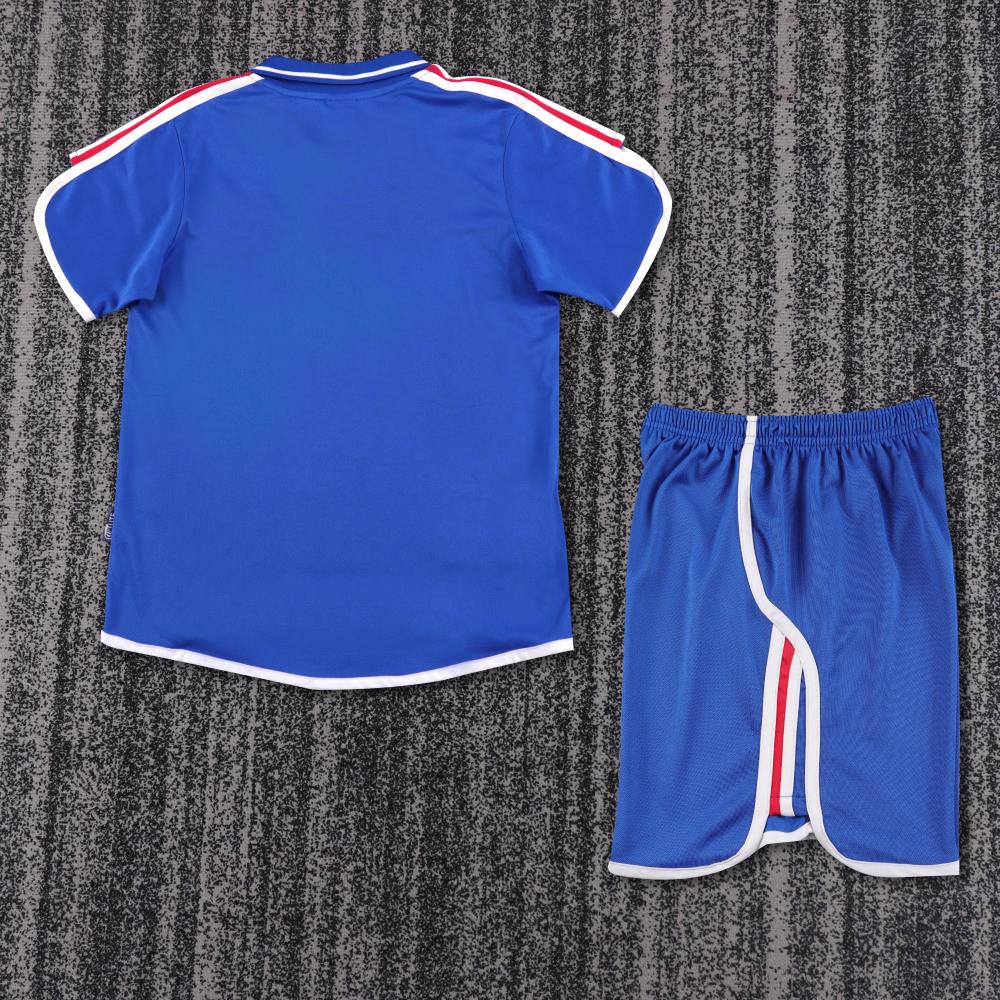 2000 Retro France Home Football Shirt 1:1 Thai Quality Kids Size