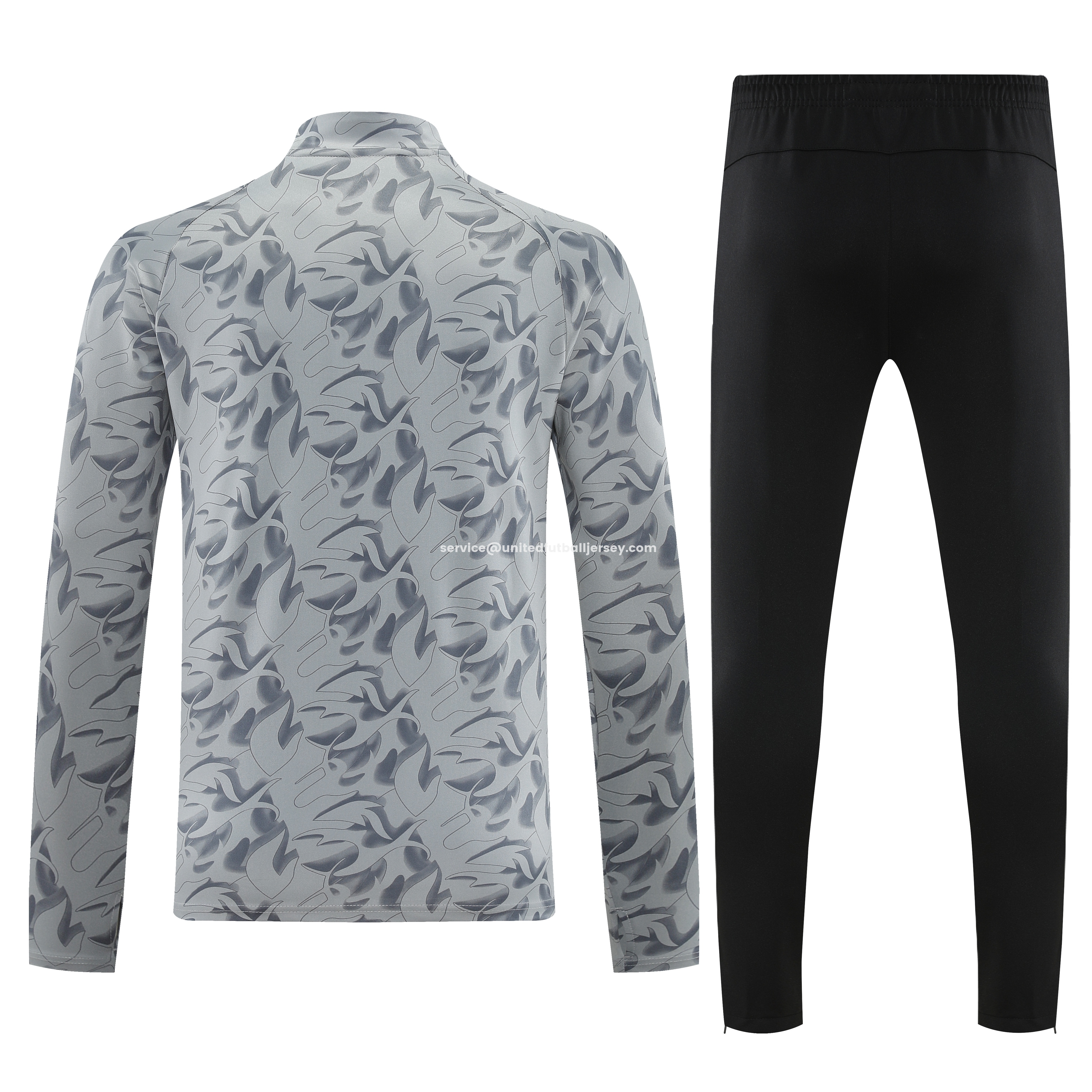 AC Milan 25-26 Long Sleeve Training Set - Grey Top & Black Pants - UnitedFutballJersey