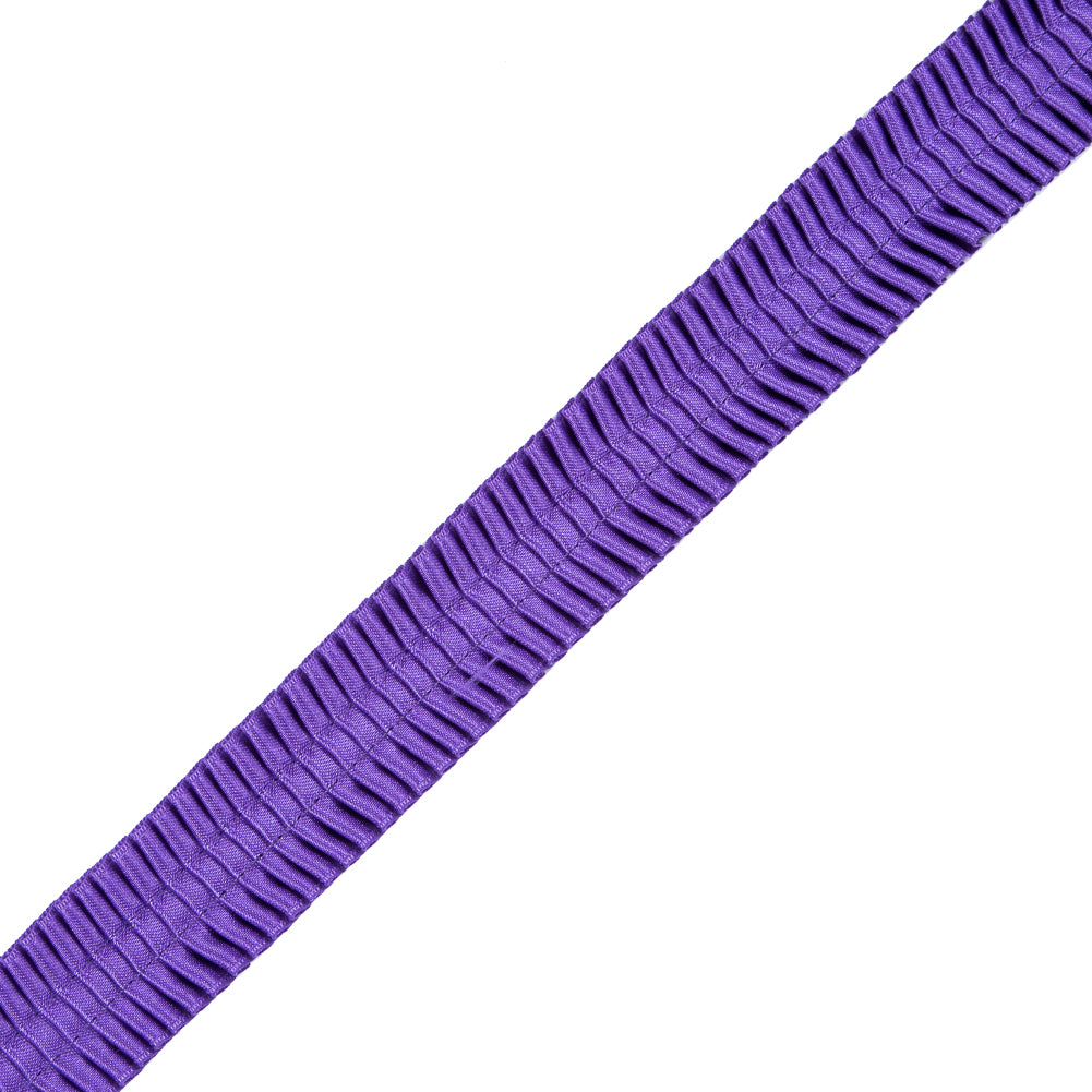 Italian Purple Deep Knife Pleated Trimming - 1