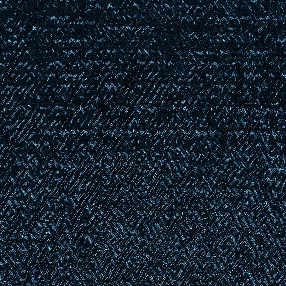Capella Metallic Navy Wavy Luxury Brocade - Joann Fabrics