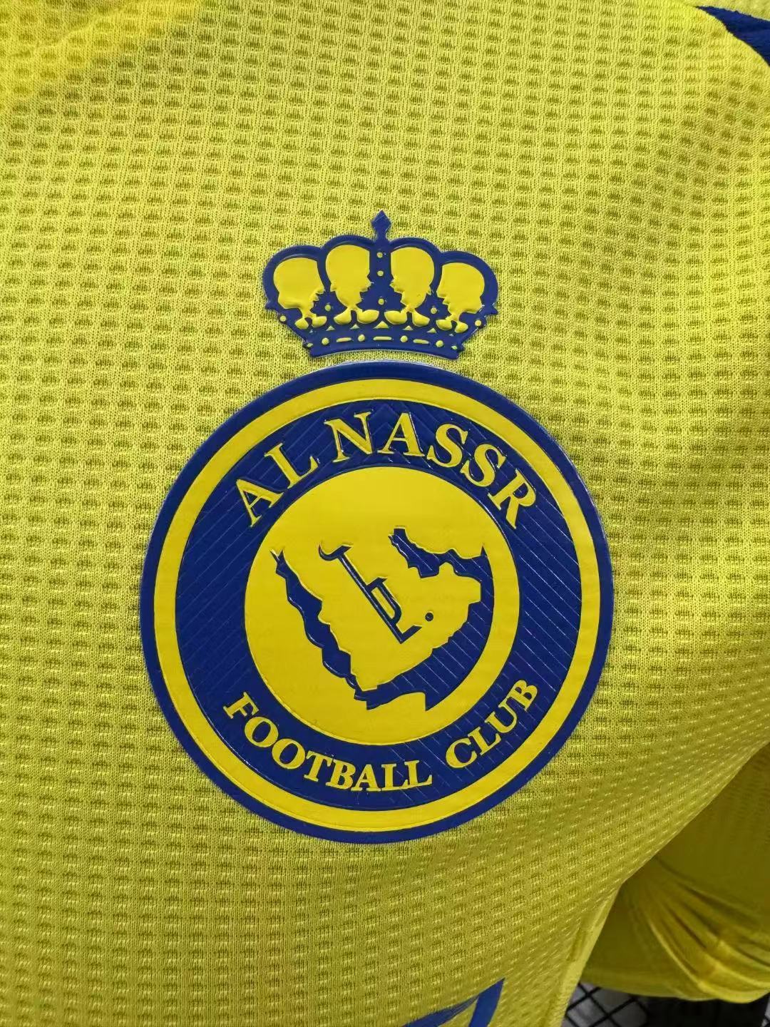 2024/2025 Player Version Al-Nassr Home Long Sleeve Football Shirt 1:1 Thai Quality