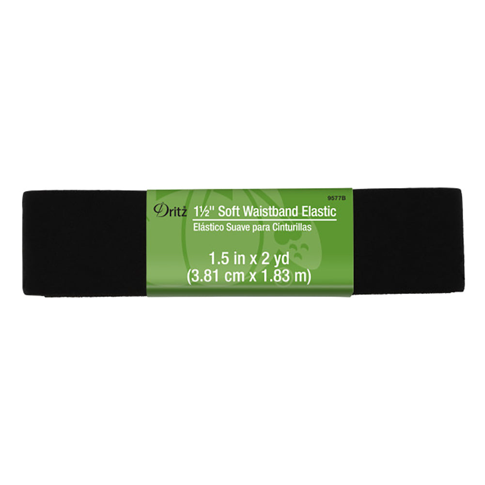 Dritz Soft Waistband Elastic - Black - 1.5