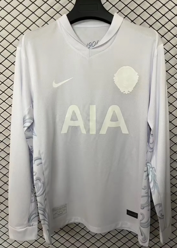 2025/2026 Long Sleeve Tottenham 125th Commemorative Edition White Football Jersey 1:1 Thai Quality