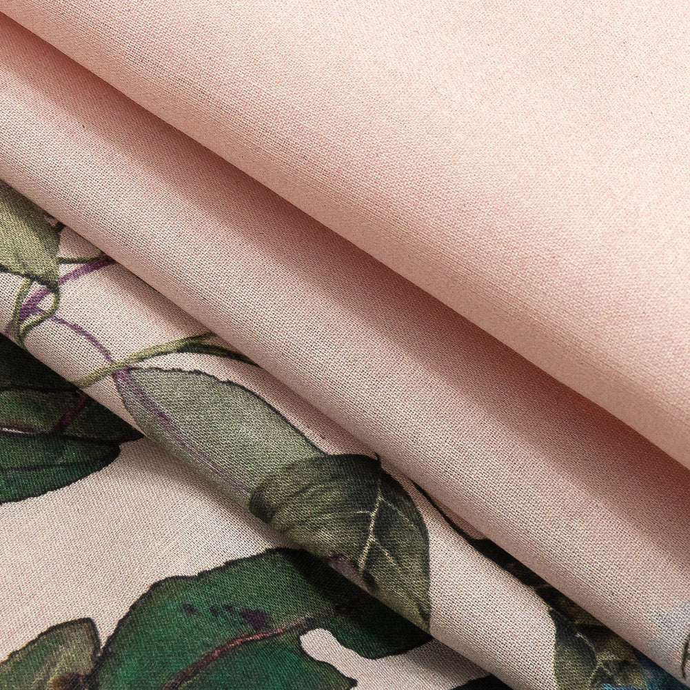 Cotton Voile - Pink and Multicolor Floral Border - Adagio Print - Mood Exclusive Viso Collection - Joann Fabrics