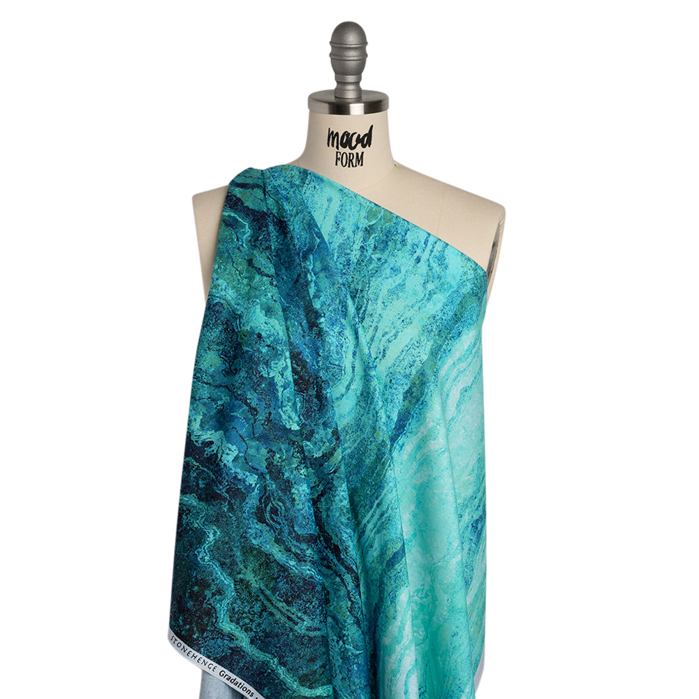 Stonehenge Quilting Cotton by Northcott - Peacock Swirling Lines Gradient - Ombre II Collection - Joann Fabrics