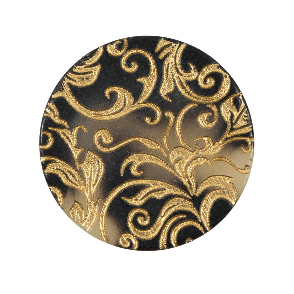 Italian Gold Etched Horn Button - 44L/28mm - Joann Fabrics