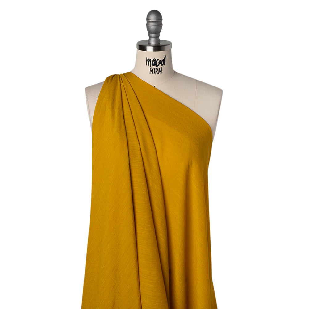 Textured Polyester and Rayon Gauzy Woven - Mustard - Designer Deadstock - Joann Fabrics