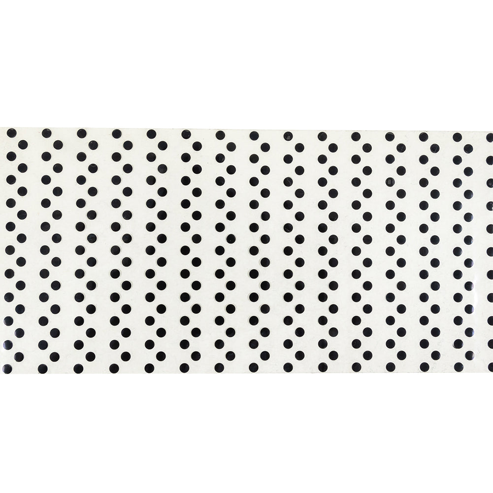 Vintage Black Alternating Circles on Clear Iron on Film - 4