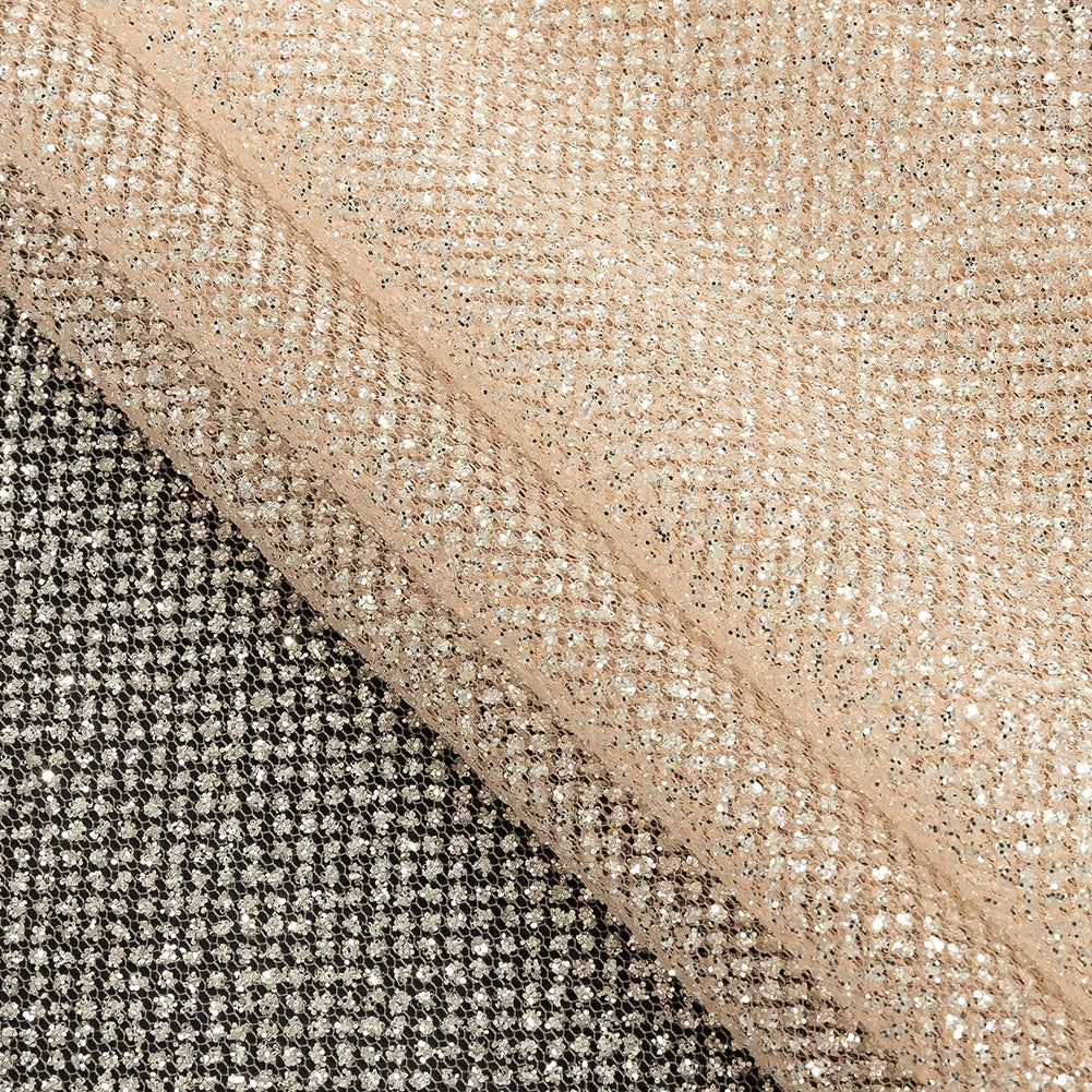 Tulle with Metallic Platinum Glitter - Salmon - Platina Collection - Joann Fabrics