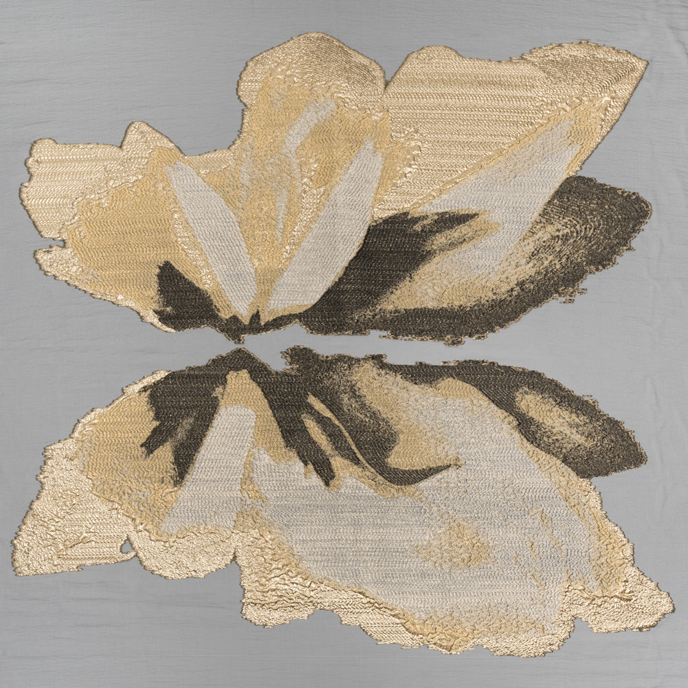 Metallic Luxury Burnout Brocade Panel - Gold and Black Ikat Butterfly Wings - Joann Fabrics