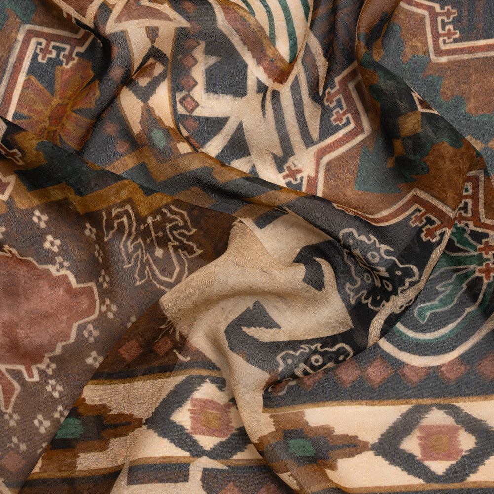 Mood Exclusive Brown Pathway Prowler Viscose Chiffon - Joann Fabrics