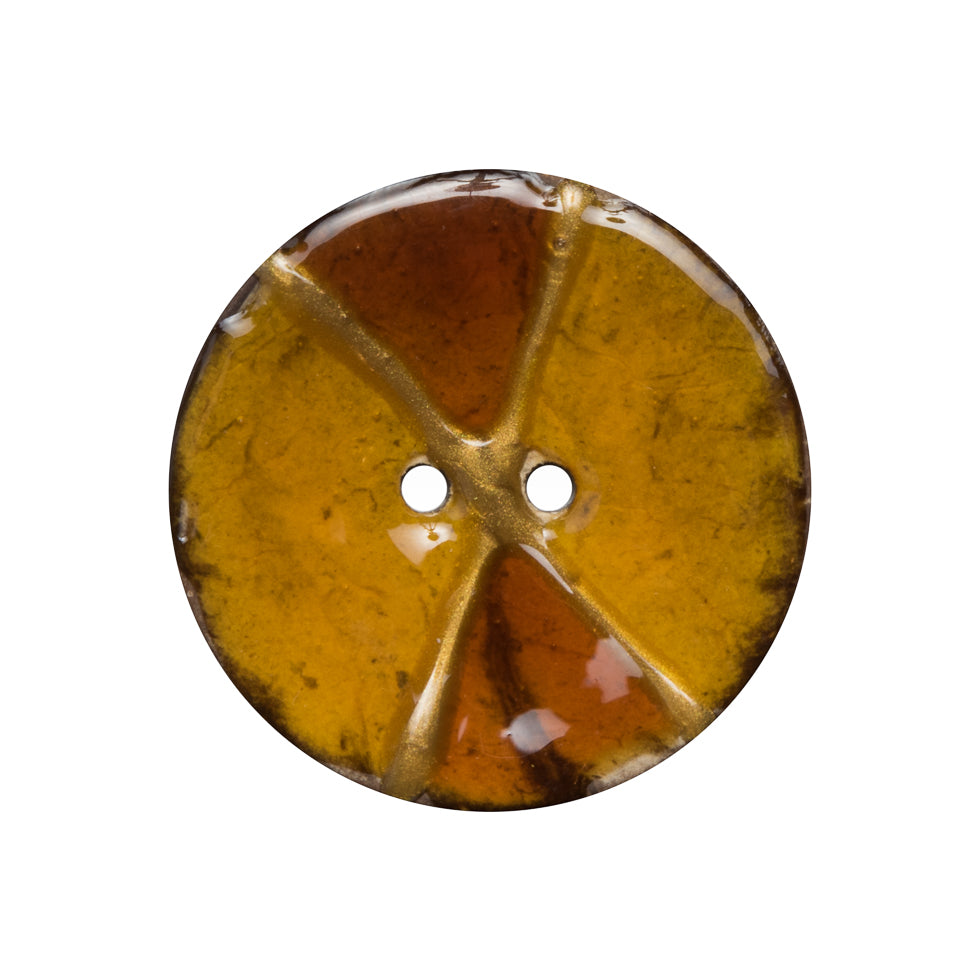 Italian Brown and Gold Coconut Button - 40L/25.5mm - Joann Fabrics
