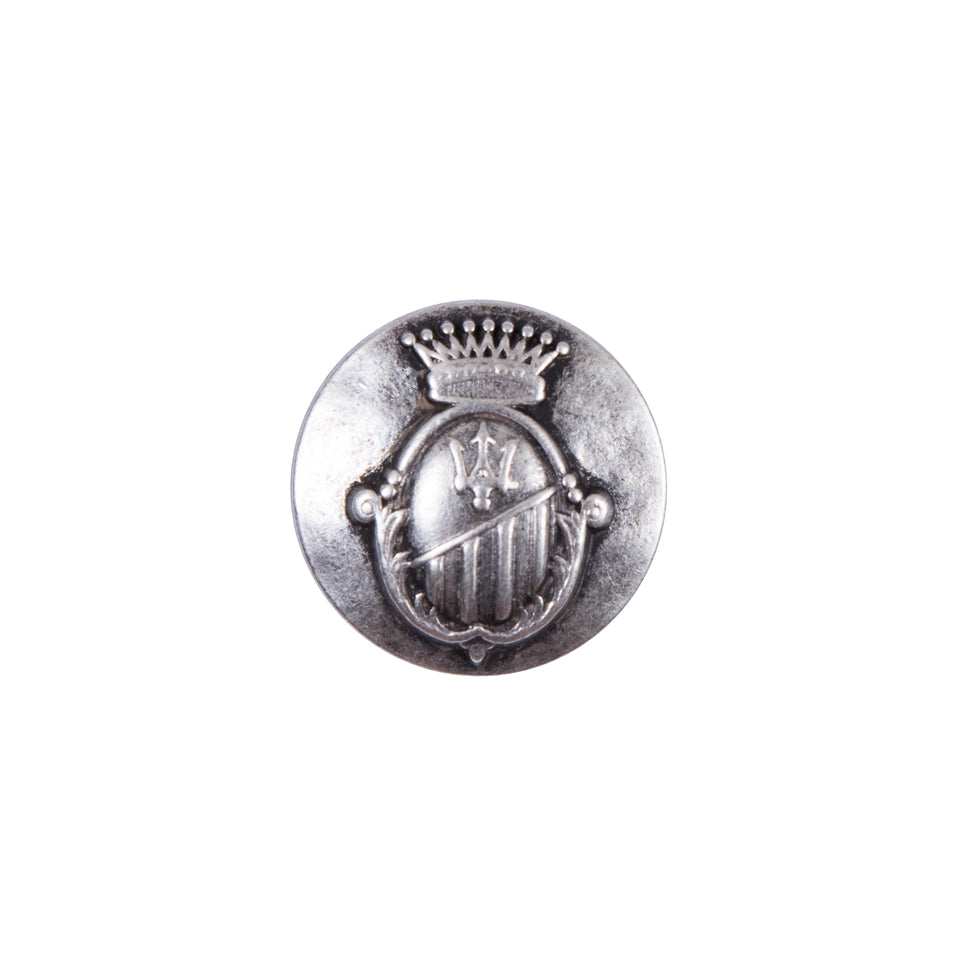 Italian Silver Zamac Button - 24L/15mm - Joann Fabrics