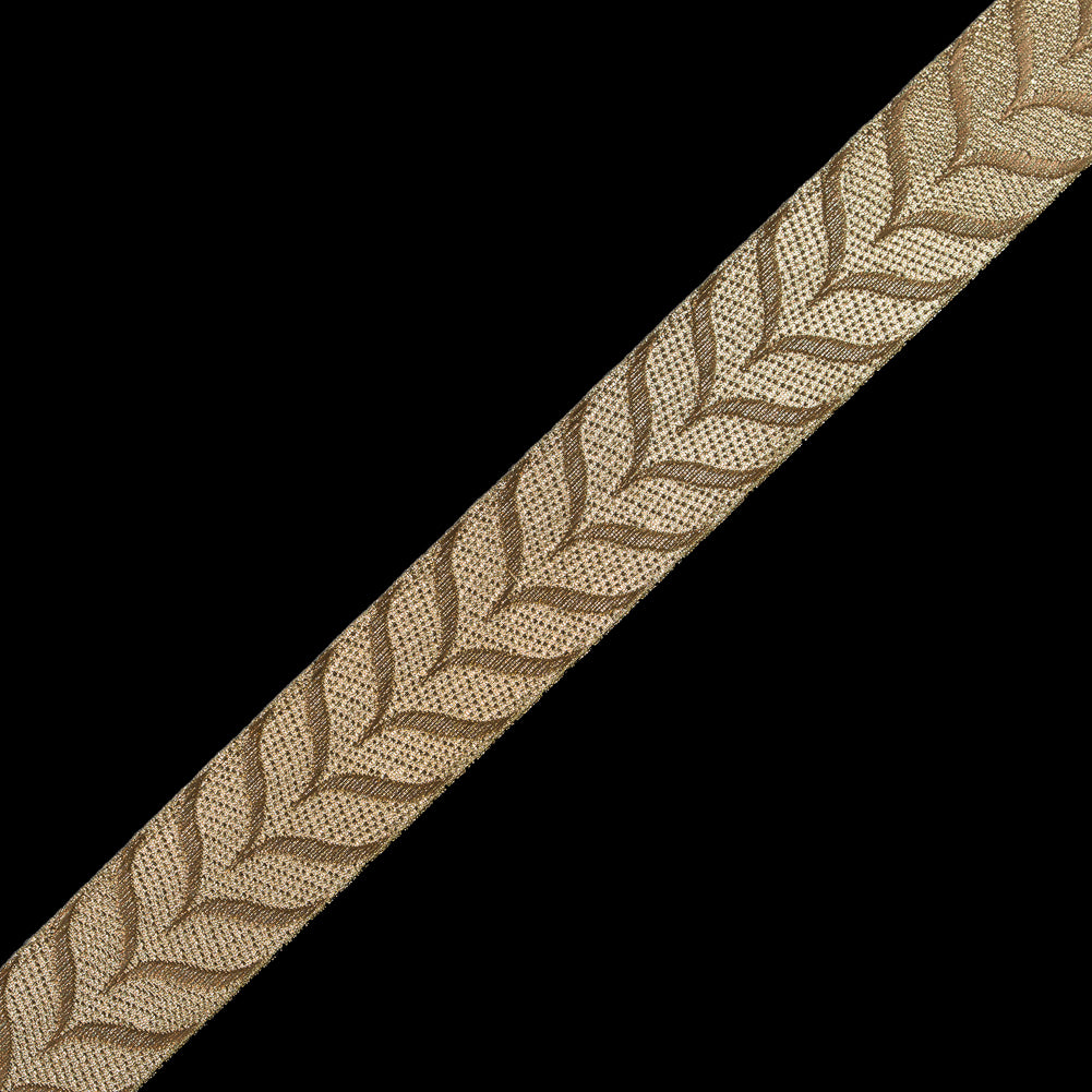 Metallic Gold Jacquard Ribbon - 1.5
