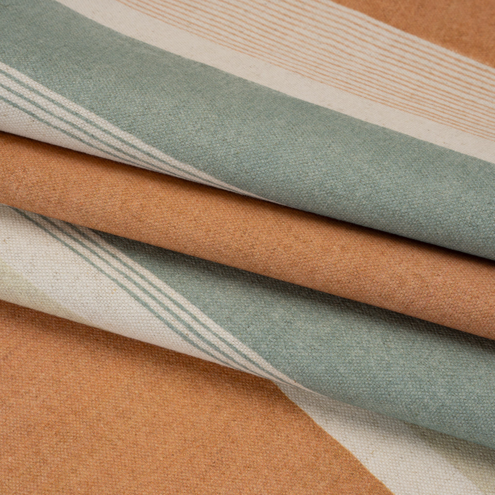 Printed Cotton and Linen Canvas - Copper Stripes - British Imported - Joann Fabrics
