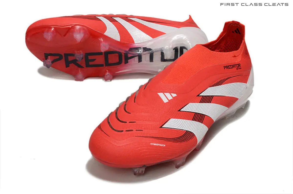 Predator Elite Laceless FG Red/White Football Boots | US 6–12