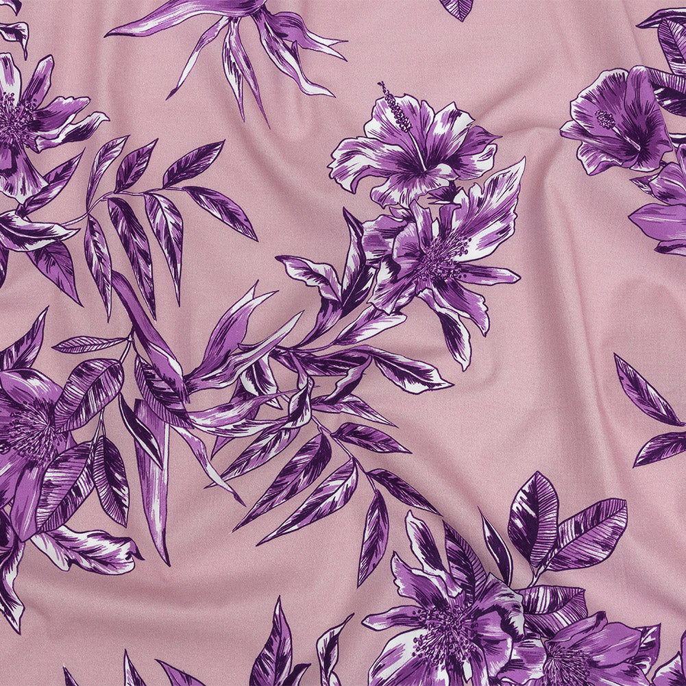 Cotton Poplin Print - Purple Floral - Mood Exclusive Seaside Serenity - Joann Fabrics