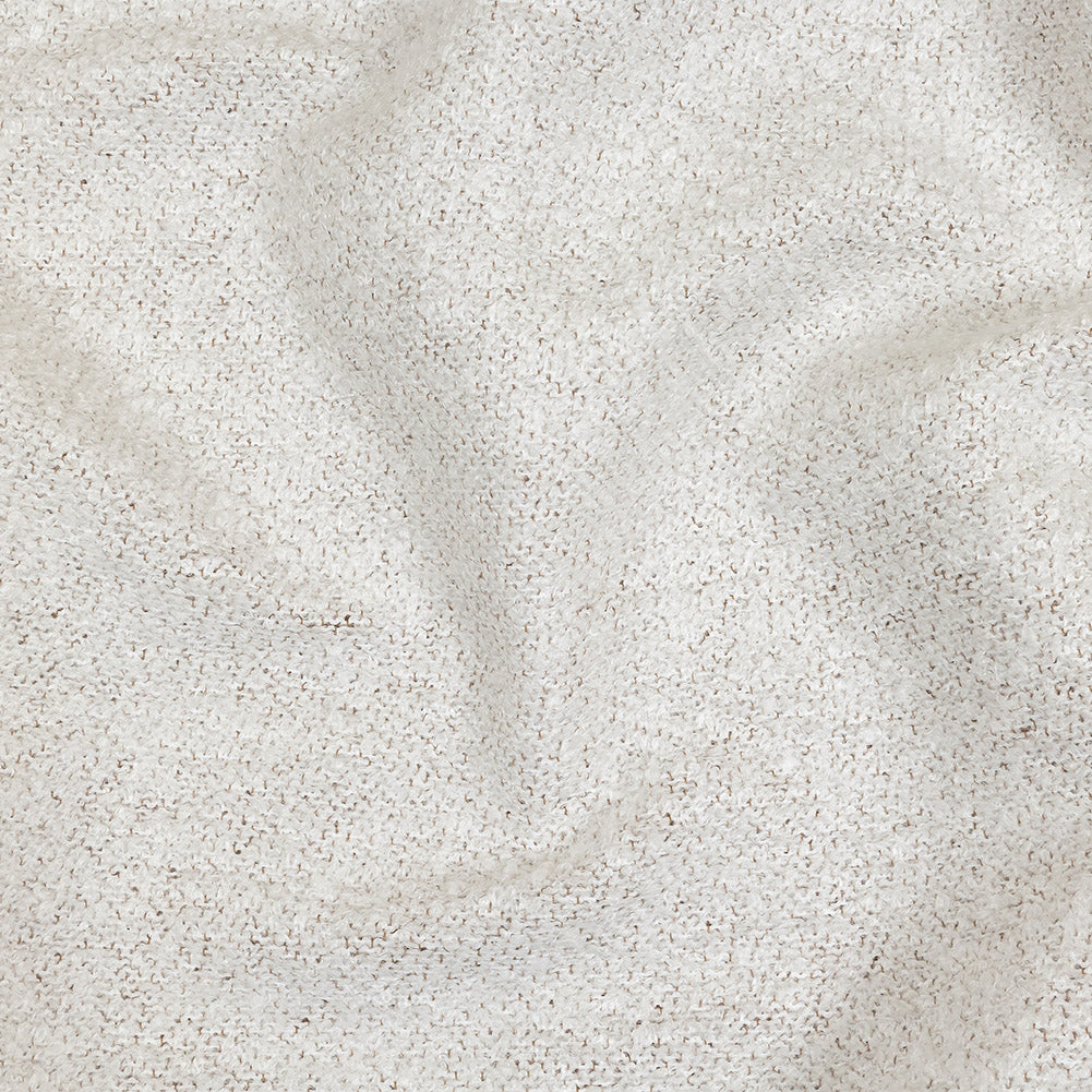 Snow Striated Acrylic and Cotton Boucle with Tan Woven Backing - Joann Fabrics