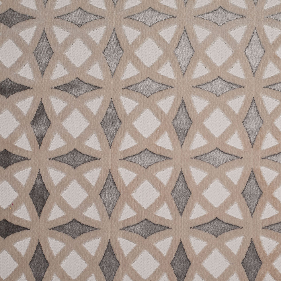 Platinum Black Geometric Laser Cut Velvet - Joann Fabrics