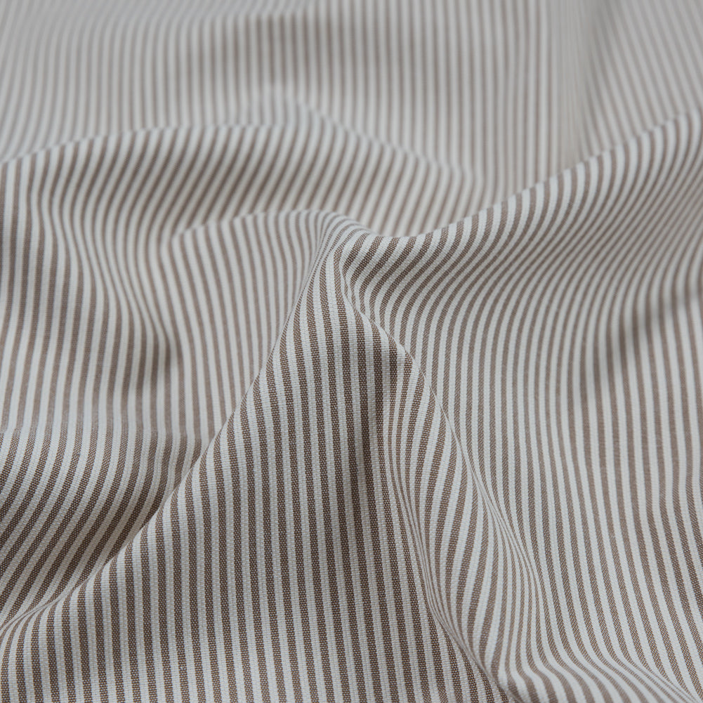 Brownie and White Candy Striped Stretch Cotton Woven - Joann Fabrics