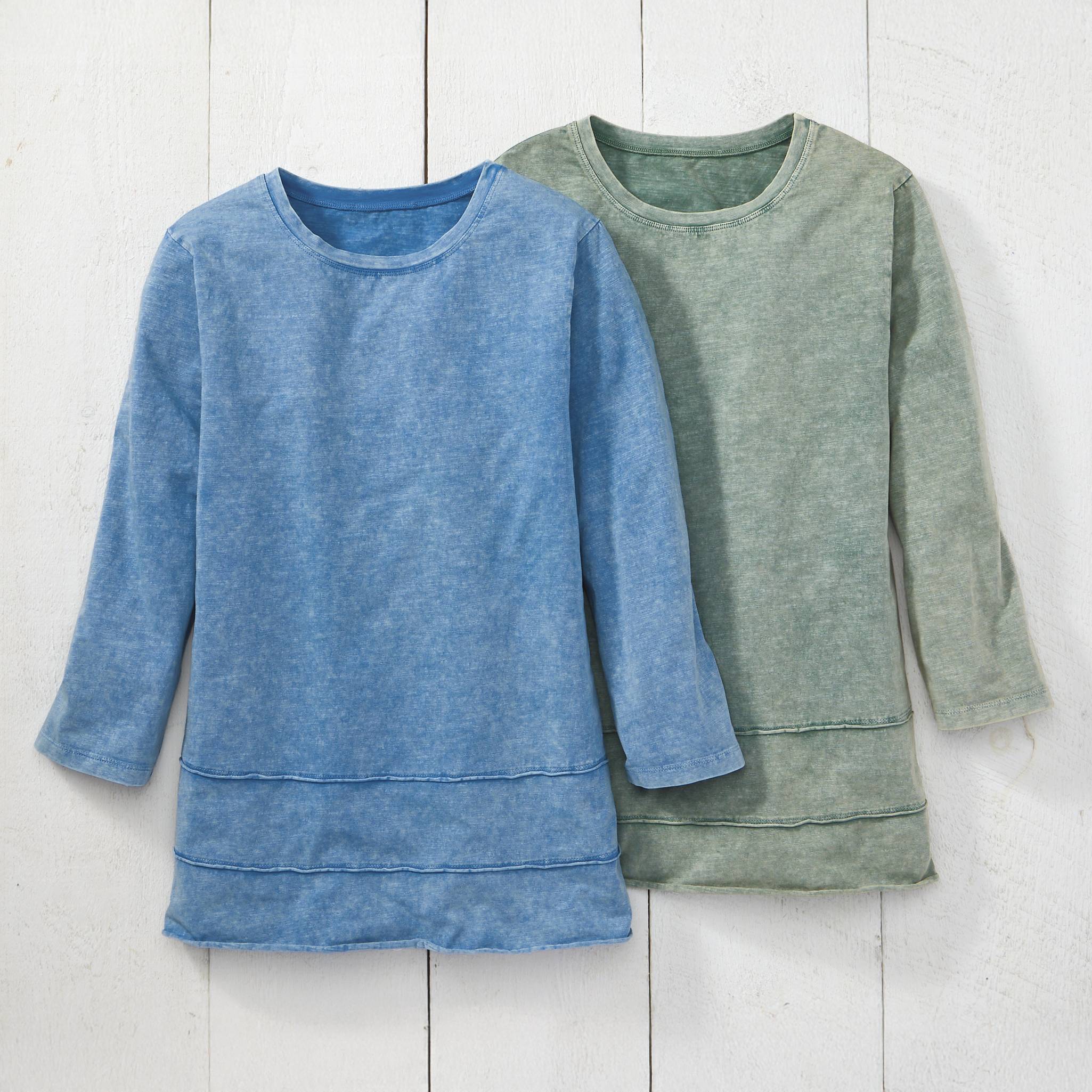 Vintage Wash Crew Neck Top - Northstyle Catalog