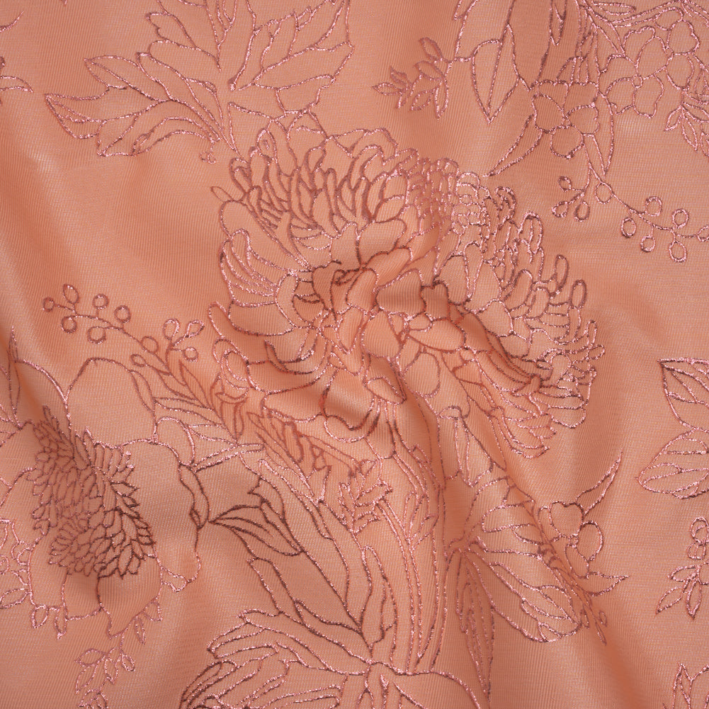 Metallic Brocade - Baby Pink and Magenta Illustrated Garden - Joann Fabrics