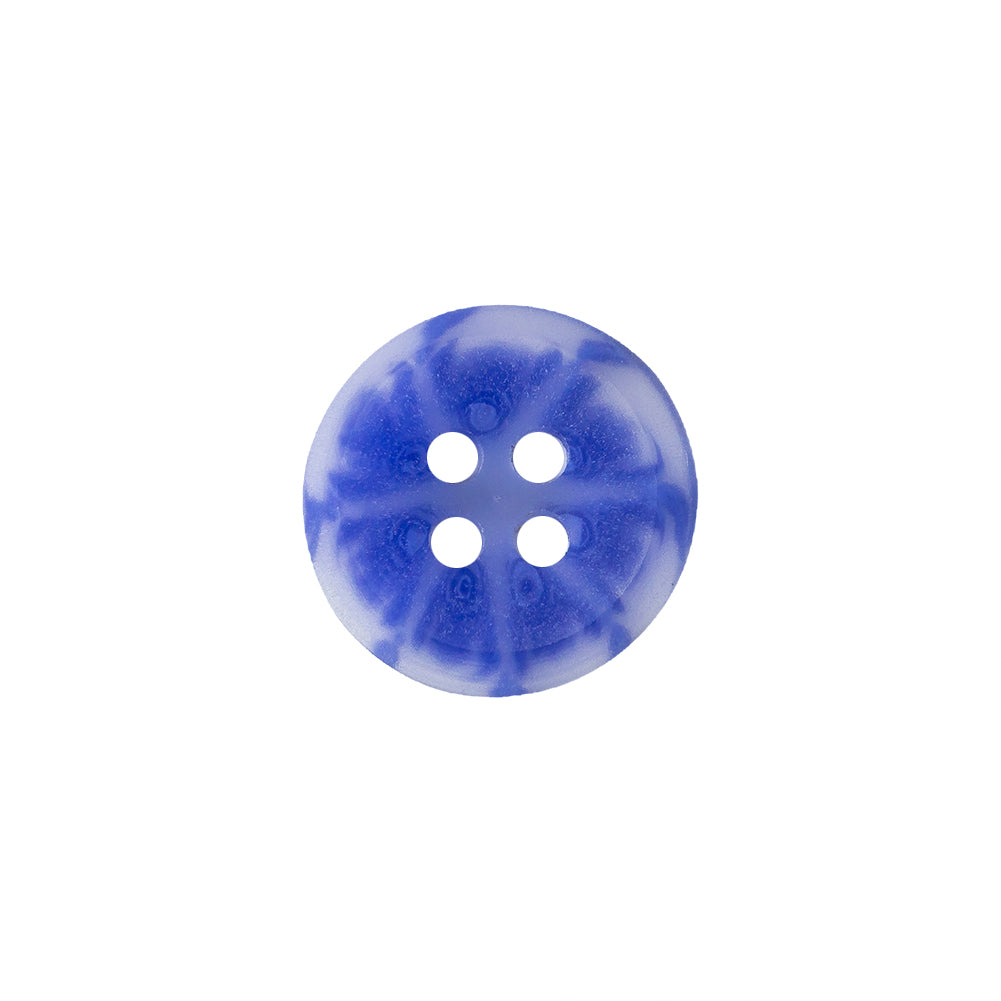 Transparent and Blue Swirls 4-Hole Saucer Button - 24L/15mm - Joann Fabrics