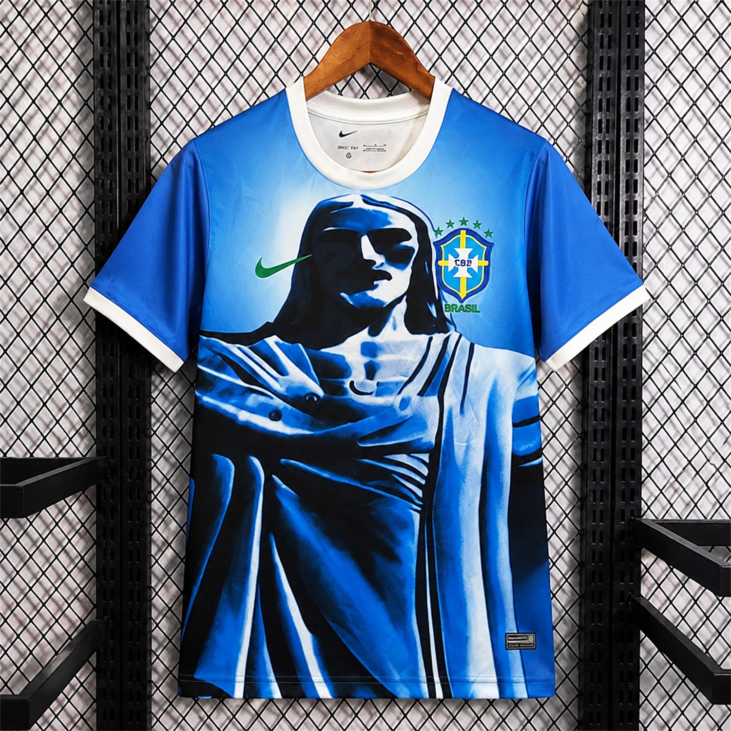 Brazil 2026 Blue Jesus Statue Blue Jersey - Fans Version - UnitedFutballJersey