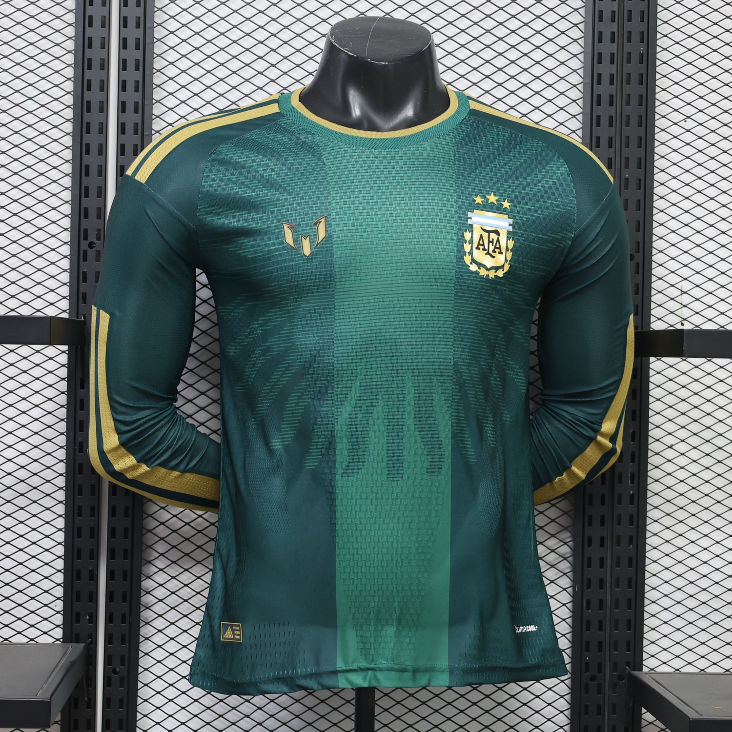 Argentina 2026 Messi Last Match Anniversary Green Goalkeeper Long Sleeves Jersey - Player Version - UnitedFutballJersey