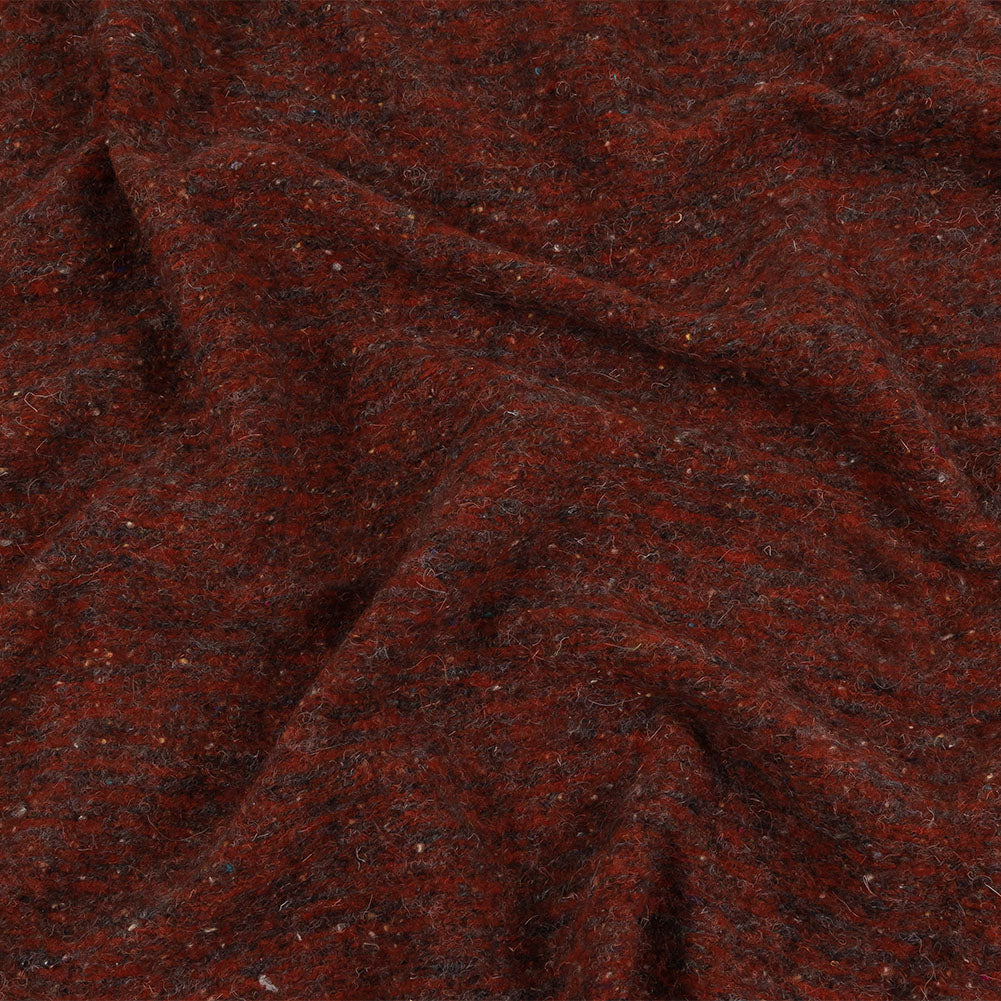 Rooibos Tea, Gray and Beige Speckled Fuzzy Blended Wool Single Faced Fleece Knit - Joann Fabrics