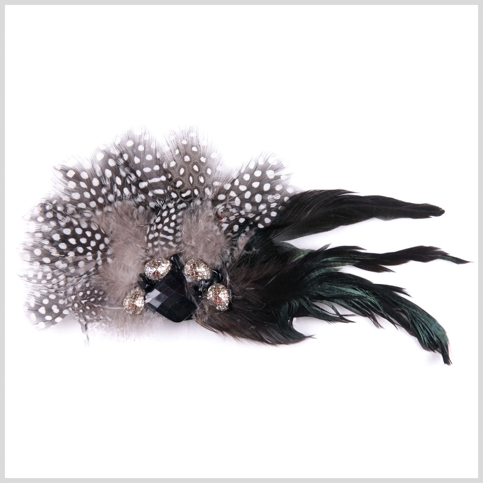 Black/White Feather Brooch - Joann Fabrics