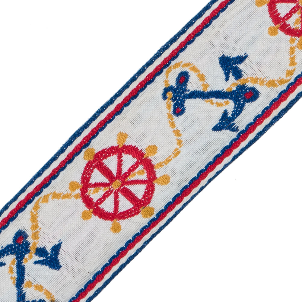 Nautical Jacquard Ribbon - 1.75