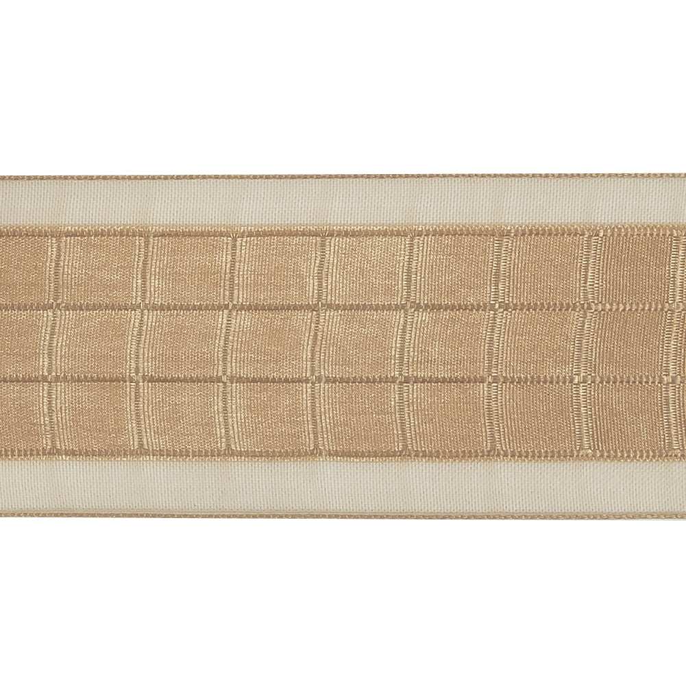 Beige Squares and Sheer Borders Ribbon - 36mm - Joann Fabrics