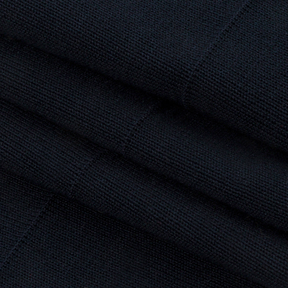 Navy 1x1 Foldover Rib Knit Trim - 37