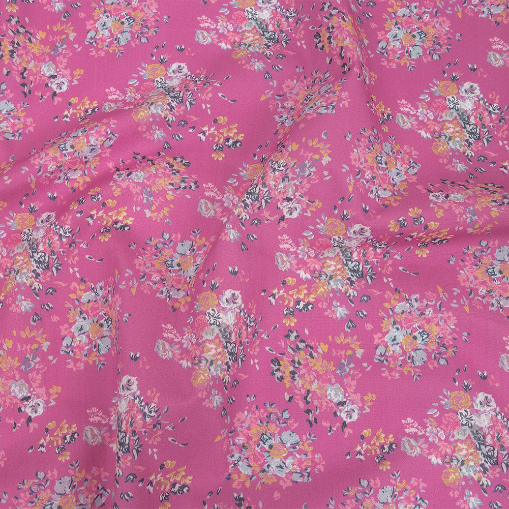 Cotton Poplin Print - Pink Flower Bunches - Mood Exclusive Auspicious Arrangements - Joann Fabrics