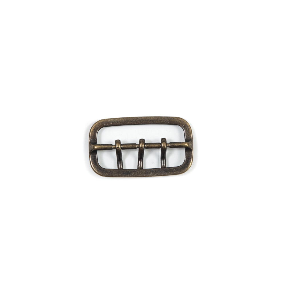 Antique Gold 3-Prong Metal Buckle - 1.875