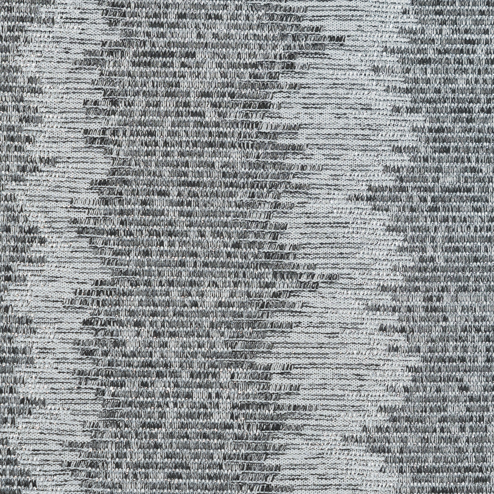 Charcoal and Metallic Silver Striped Stretch Knit - Joann Fabrics