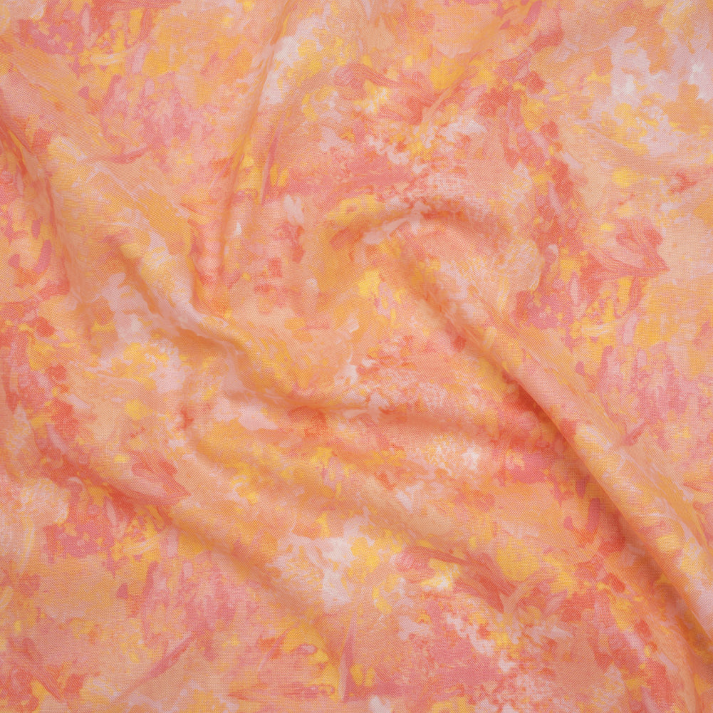 Printed Quilting Cotton by Deborah Edwards for Northcott Studio - Peach Melba Painterly Abstract - Chroma Collection - Joann Fabrics