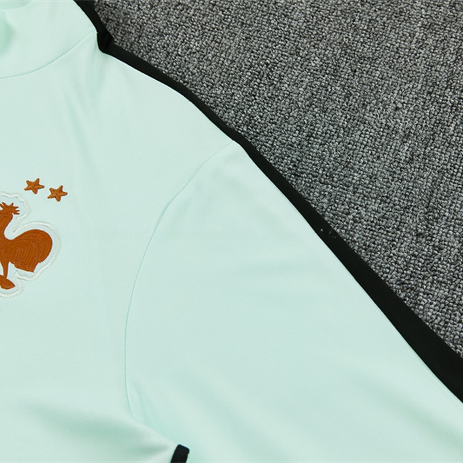 France 2026 Kids Long Sleeve Training Set - Light Green Top & Black Pants - UnitedFutballJersey