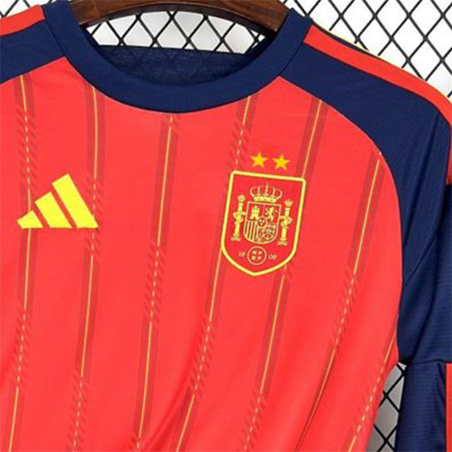 【Two-Crown Star】Spain 2026 Home Long Sleeves Jersey - Fans Version - UnitedFutballJersey