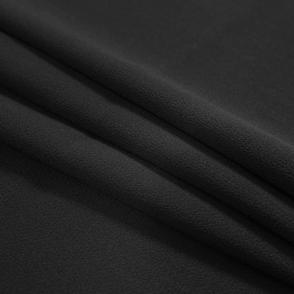 Italian Black Virgin Wool Double Crepe - Joann Fabrics