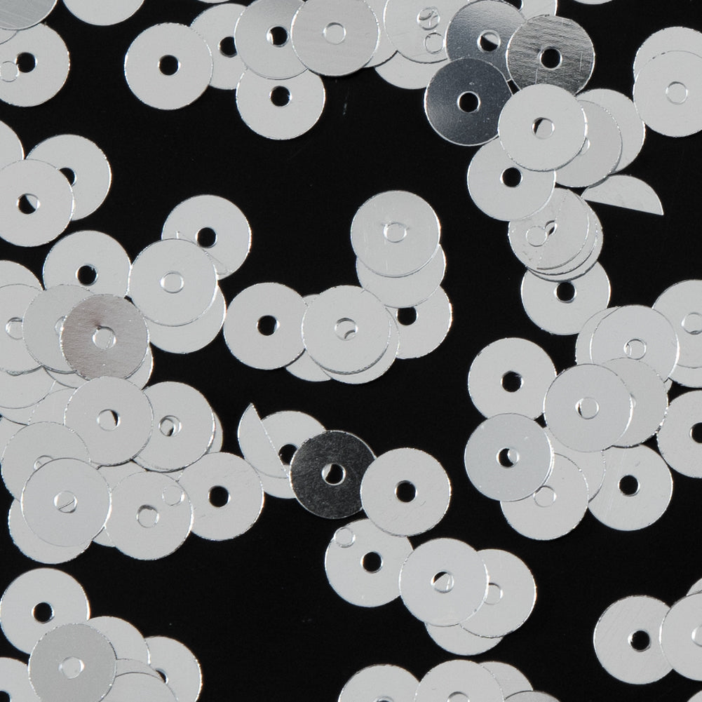 Bag of Silver Color Loose Sequins with Silver Back - 5mm - Joann Fabrics