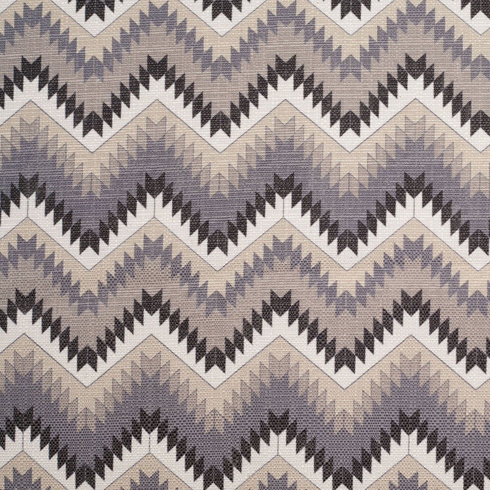 Spanish Navy/Beige Geometric Poly/Cotton Canvas - Joann Fabrics