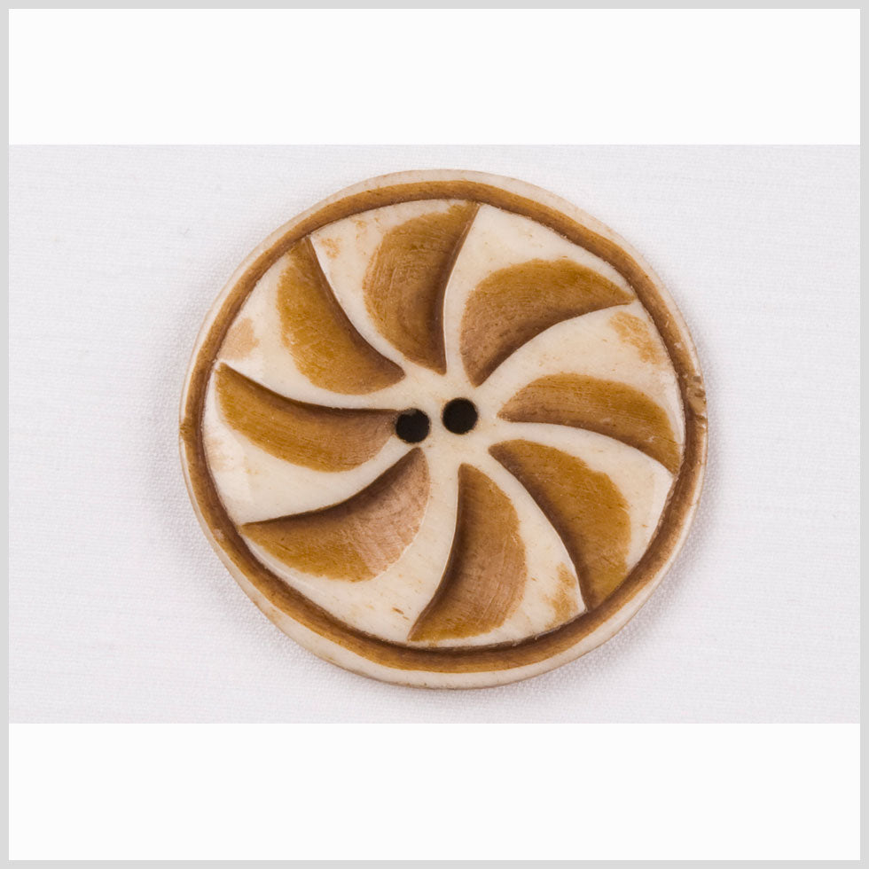 Natural Bone Pinwheel 2-Hole Button - 44L/28mm - Joann Fabrics