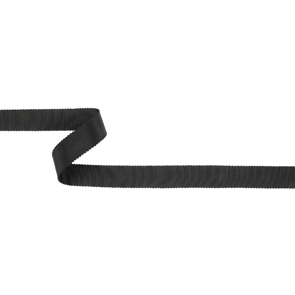 Black Recycled Polyester Petersham Grosgrain Ribbon - 15mm - Joann Fabrics