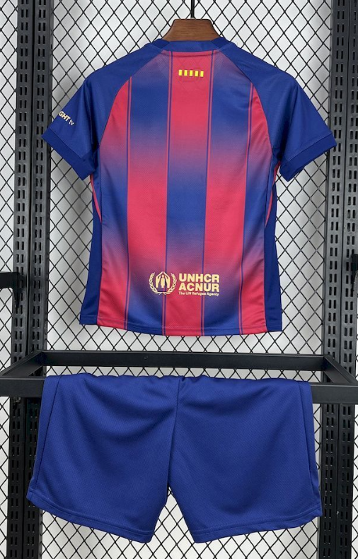 2025/2026 Barcelona Home 01 Football Jersey 1:1 Thai Quality Kids Size